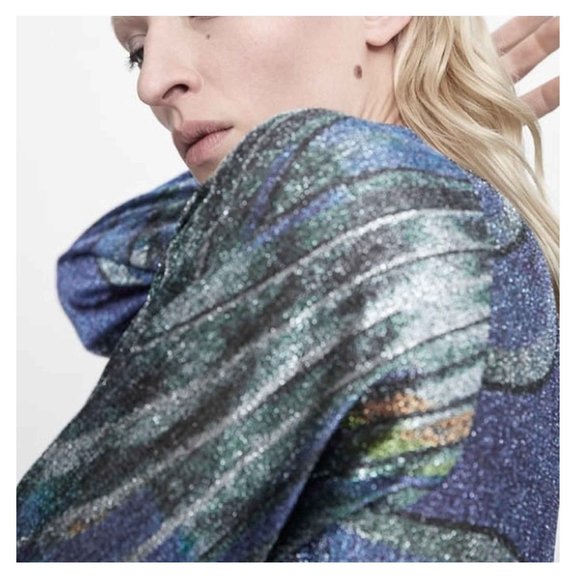 Zara Abstract Shimmer Dress - NWT, size S - Picture 4 of 7